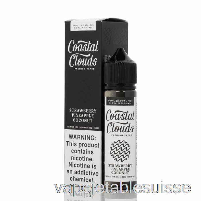 Vape Suisse Fraise Ananas Noix De Coco - Nuages ​​côtiers Co. - 60 Ml 0 Mg